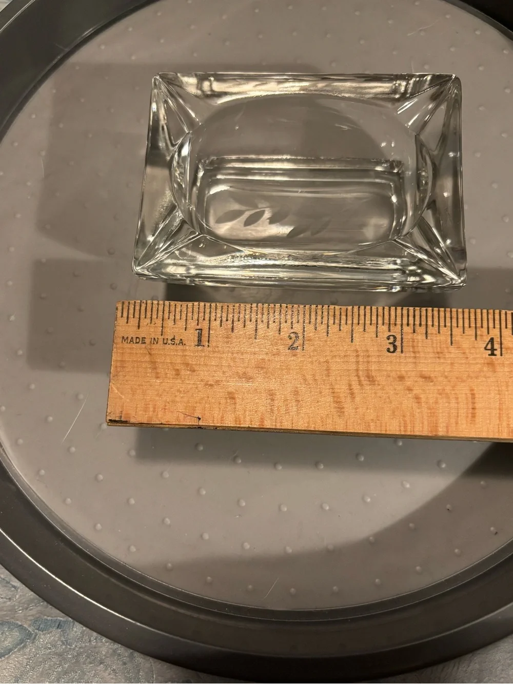 Clear Glass Rectangular Decorative Ashtray- Home Accents